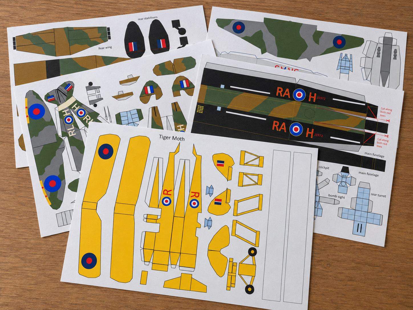 Printable paper aircraft model plans